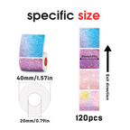 KAYSION 3 Rolls Color Flower Shape Thermal Label For SK58/SK20/SK35/SK45/SK27
