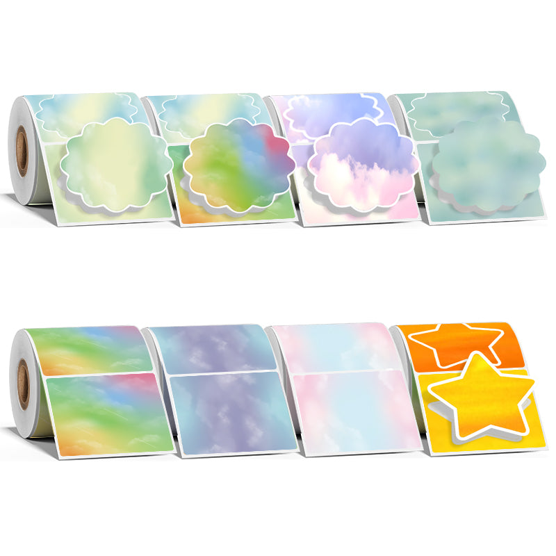 8 rolls of color thermal labels, multi-purpose labels (Australia Local Shipment)