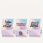Square natural background thermal label