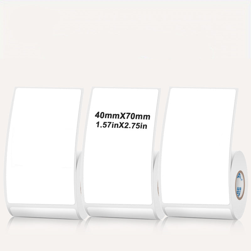Rectangular white thermal label for SK/58/SK20/SK35/SK45/SK27