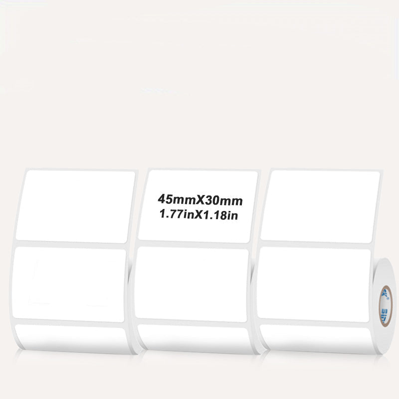 Rectangular white thermal label for SK/58/SK20/SK35/SK45/SK27