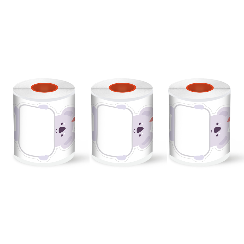 KAYSION 3-Roll Pack of Cute Christmas-Themed Thermal Labels For SK58/SK20/SK35/SK45/SK27