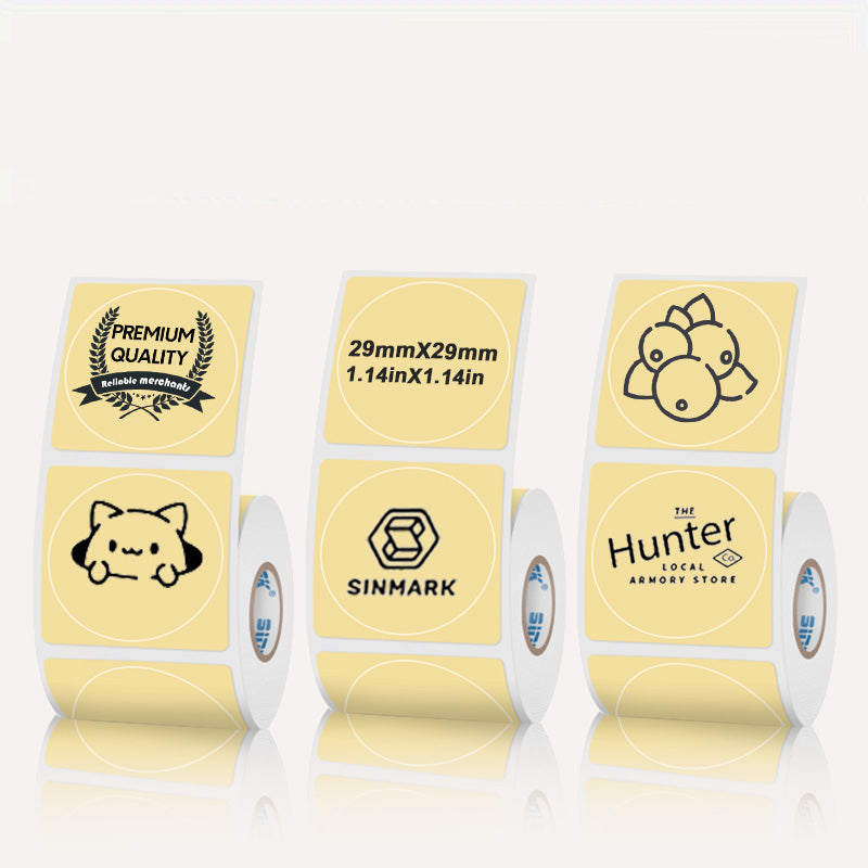 30mmX30mm Circular thermal label