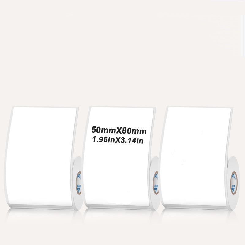 Rectangular white thermal label for SK/58/SK20/SK35/SK45/SK27