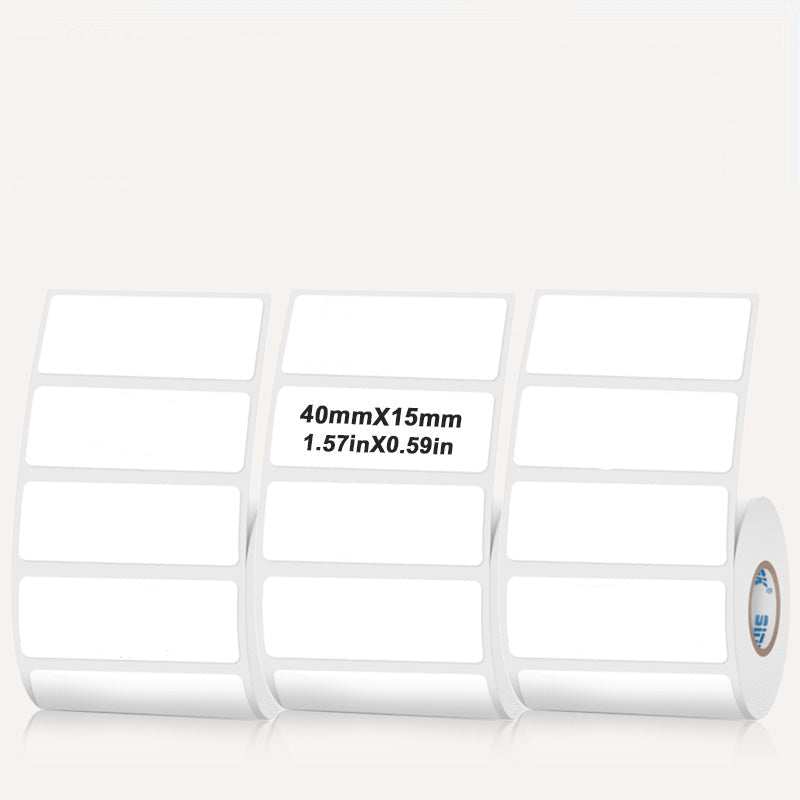 Rectangular white thermal label for SK/58/SK20/SK35/SK45/SK27