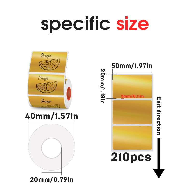 3 Rolls of Gold Holographic Label Set（NZ Local Shippment）