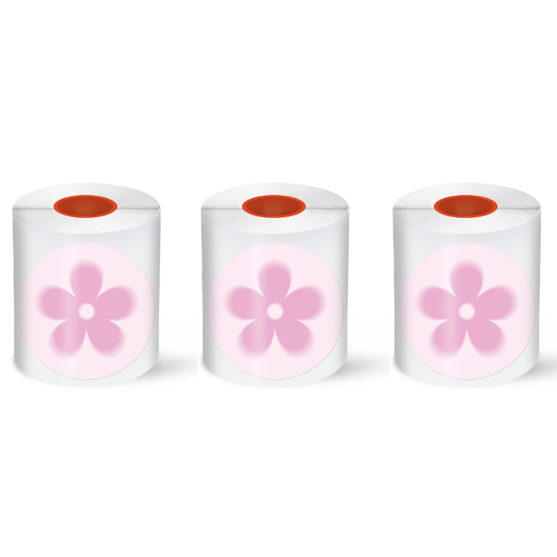 KAYSION 3 Rolls Round 50mm Thermal Label Paper For SK58/SK20/SK35/SK45/SK27