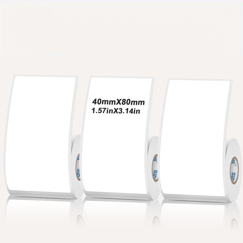 Rectangular white thermal label for SK/58/SK20/SK35/SK45/SK27