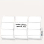 Rectangular white thermal label for SK/58/SK20/SK35/SK45/SK27