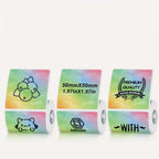 Square natural background thermal label