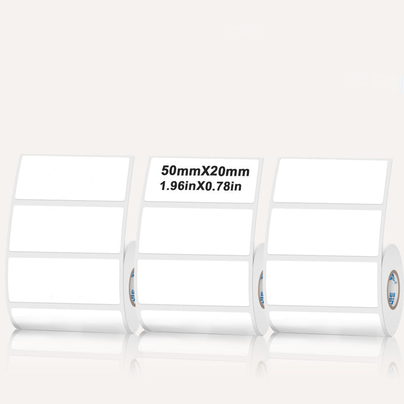 Rectangular white thermal label for SK/58/SK20/SK35/SK45/SK27