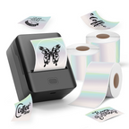 SK20 Portable Thermal Printer with 3 Rolls Silver Holographic Labels（NZ Local Shippment）