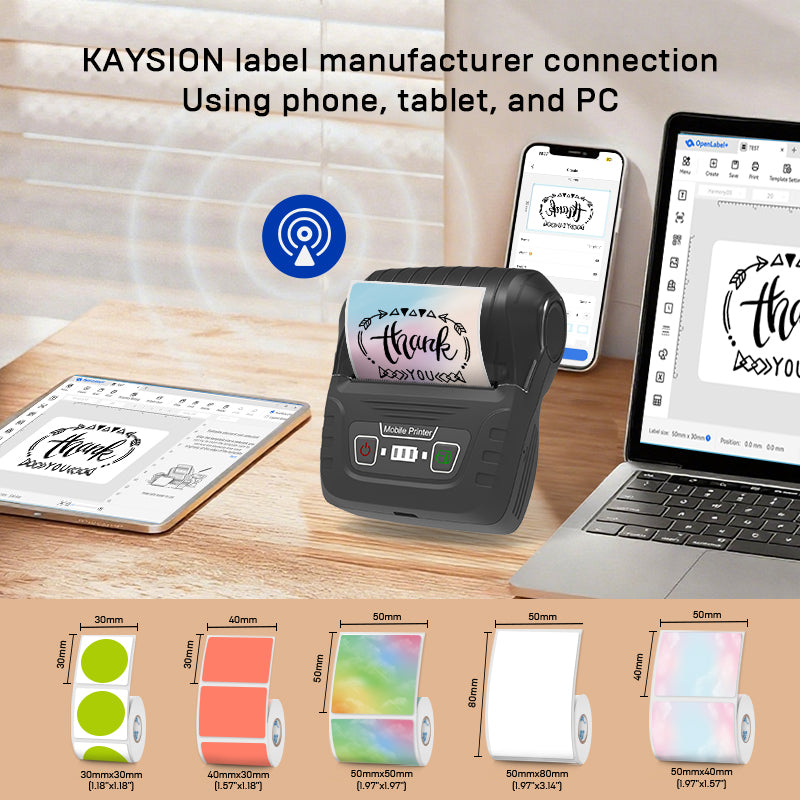 KAYSION SK58 Portable Thermal Printer Gift Set