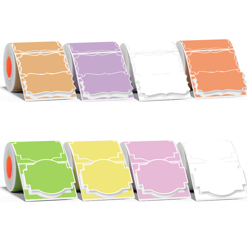 8 rolls of colored thermal label paper compatible with SK58, SK20, SK35, and SK45 printers (NZ Local Shipment)