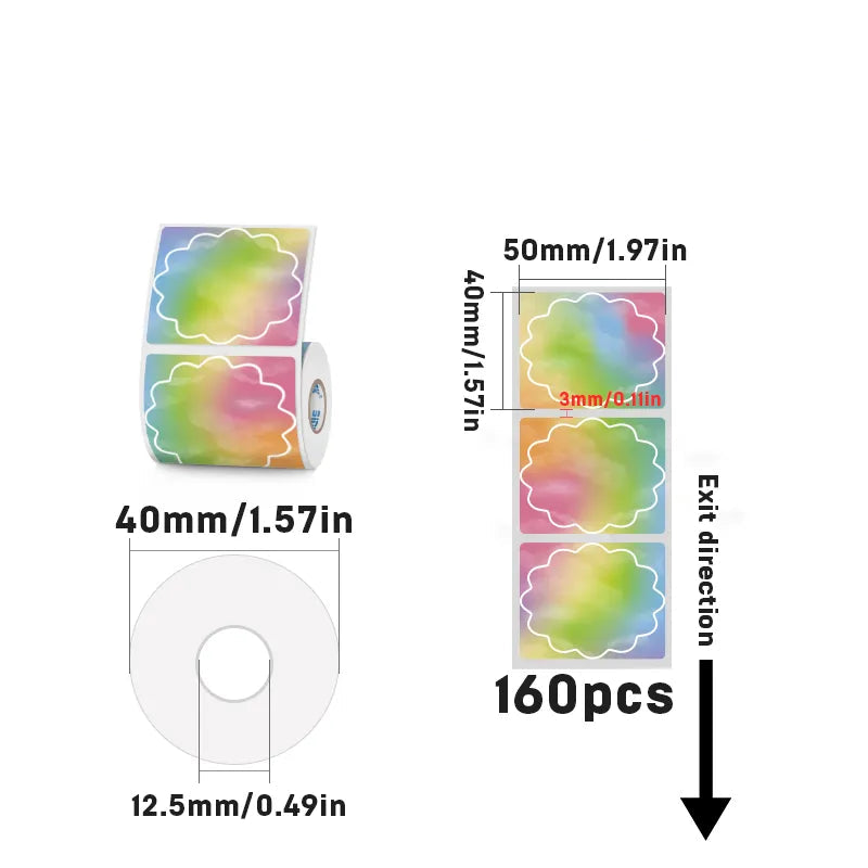 4 types of flower-shaped thermal labels For SK58/SK20/SK35/SK45/SK27