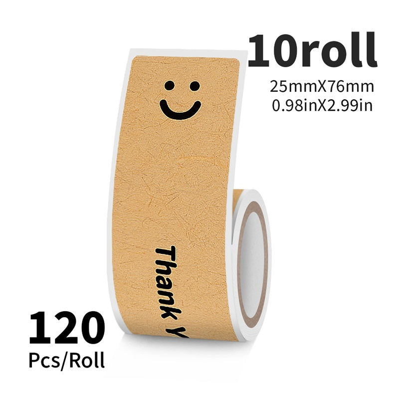 10-roll Pack of Smiley Thank-you Stickers(US Local Shippment)