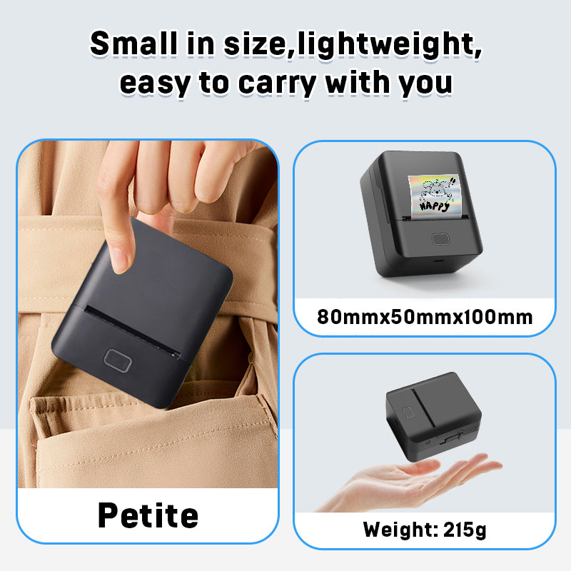 SK20 Mini Thermal Printer with 3 Rolls of Laser PET thermal label (Australia Local Shippment)