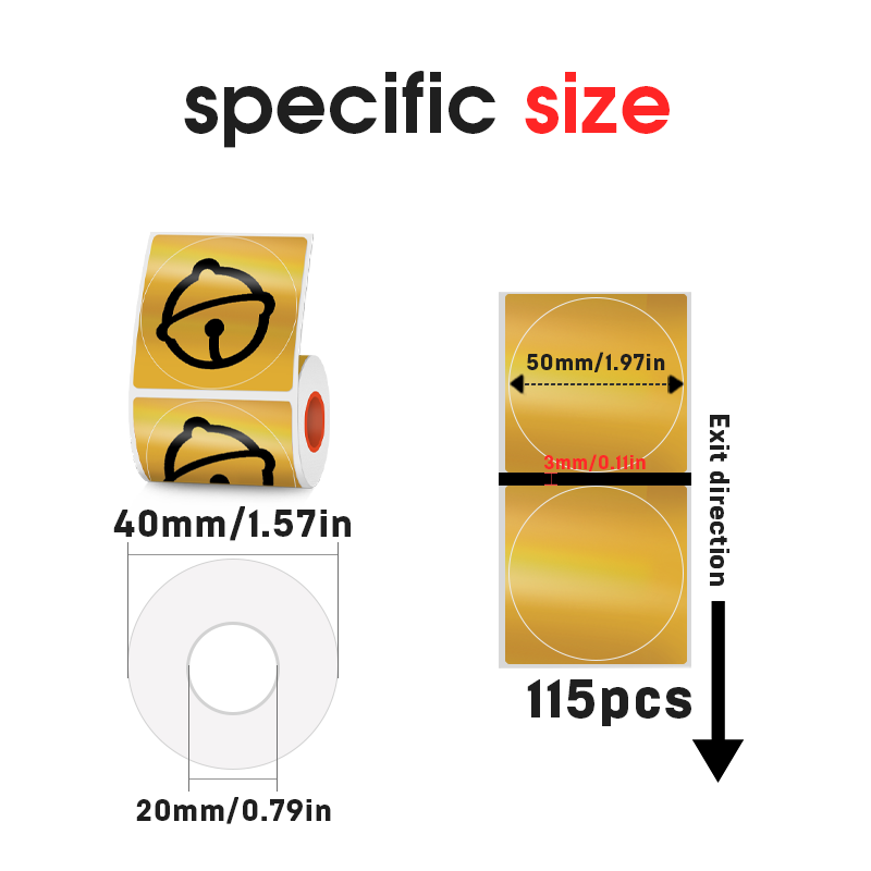 3 Rolls of Gold Holographic Label Set（NZ Local Shippment）