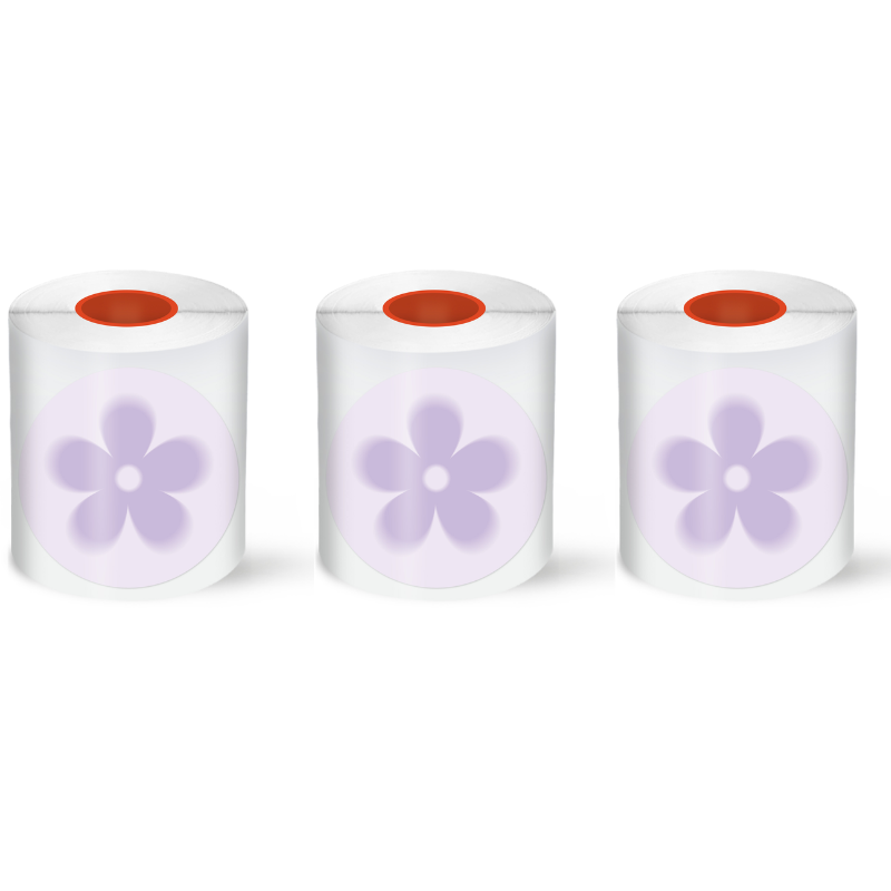 KAYSION 3 Rolls Round 50mm Thermal Label Paper For SK58/SK20/SK35/SK45/SK27