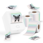 SK20 Portable Thermal Printer with 3 Rolls Silver Holographic Labels（NZ Local Shippment）