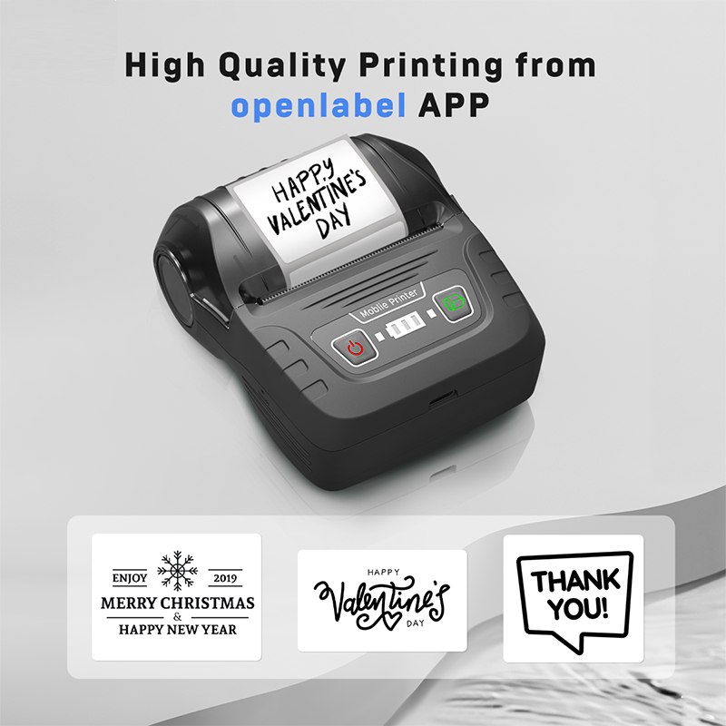 SK58 Portable Thermal Printer with 3 Rolls Label（Japan Local Shippment）
