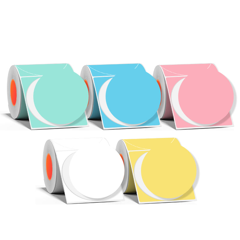 5-roll circular colored 50mm X50mm (1.97 "X1.97") thermal label paper（Australia Local Shipment）