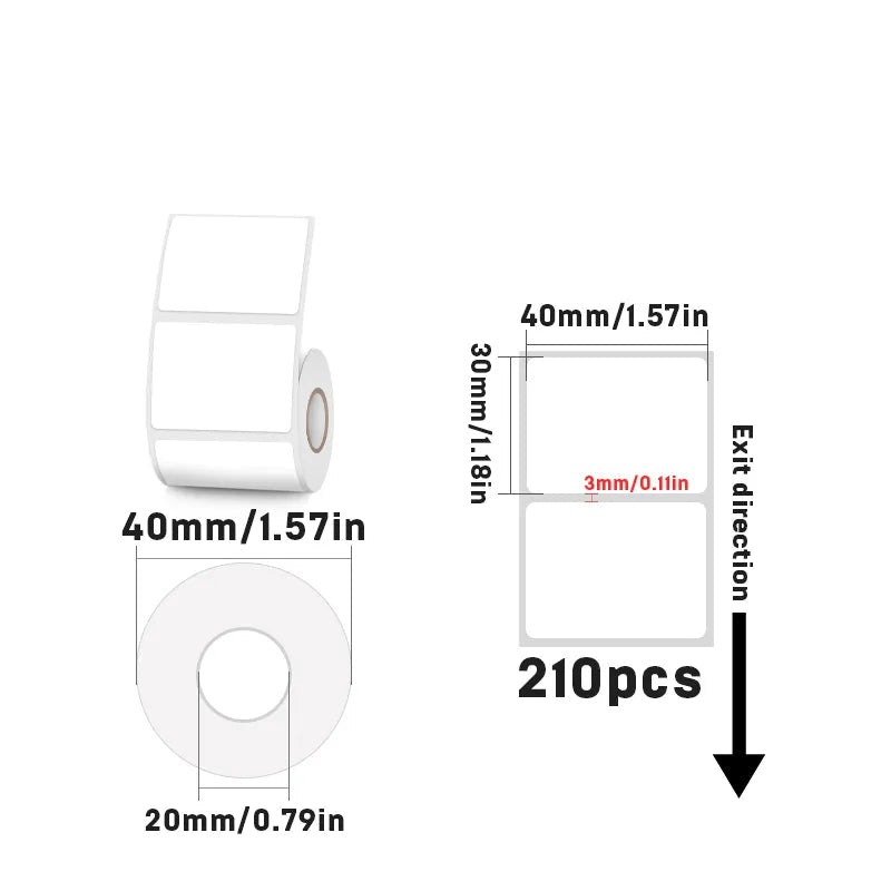 Thermal labels 40mmX30mm 4-color inside For SK58/SK20/SK35/SK45/SK27