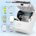 SK20 Mini Thermal Printer with 3 Rolls of Labels (1x White + 1x Holographic + 1x Transparent) and  Dust Bag（Malaysia Local Shippment）