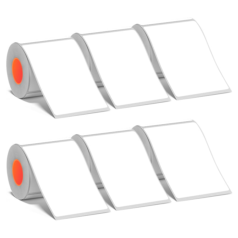 6 rolls of 50X80mm white thermal label paper, 85pcs/roll, compatible with SK58, SK20, SK35, SK45(Australia Local Shippment)