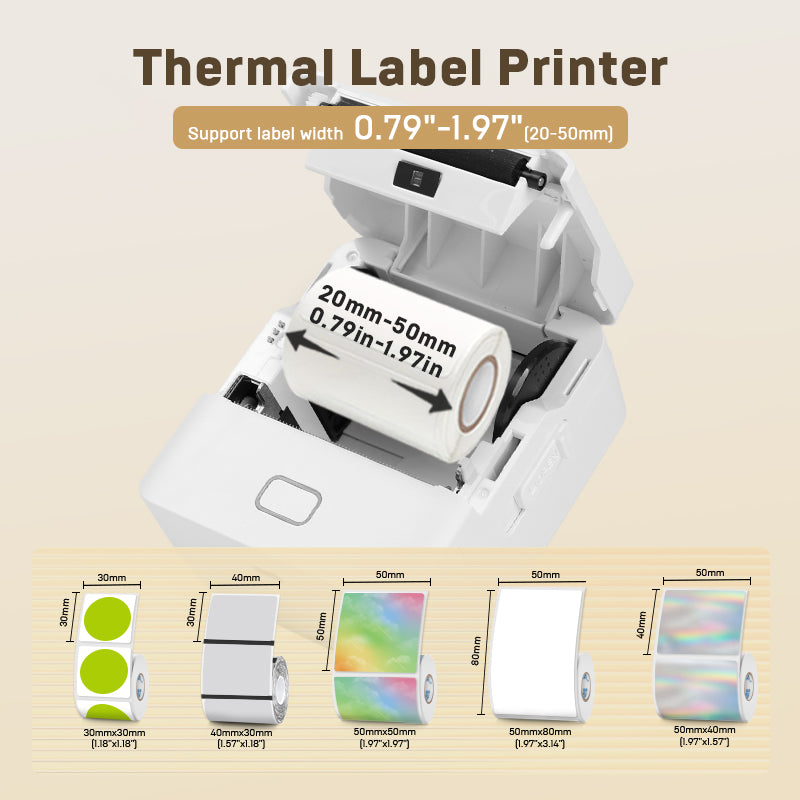 SK20 Mini Thermal Printer with 3 Rolls of Laser PET thermal label (Australia Local Shippment)