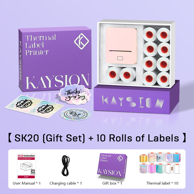 KAYSION SK20 Portable Thermal Printer Gift Set