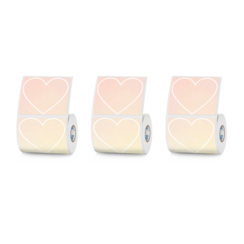 2 Types of 50mmx40mm Thermal Labels with Hearts, Stars For SK58/SK20/SK35/SK45/SK27