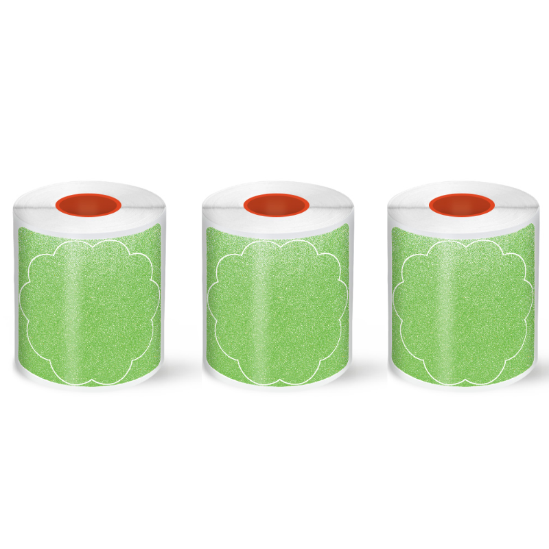 KAYSION 3 Rolls Color Flower Shape Thermal Label For SK58/SK20/SK35/SK45/SK27