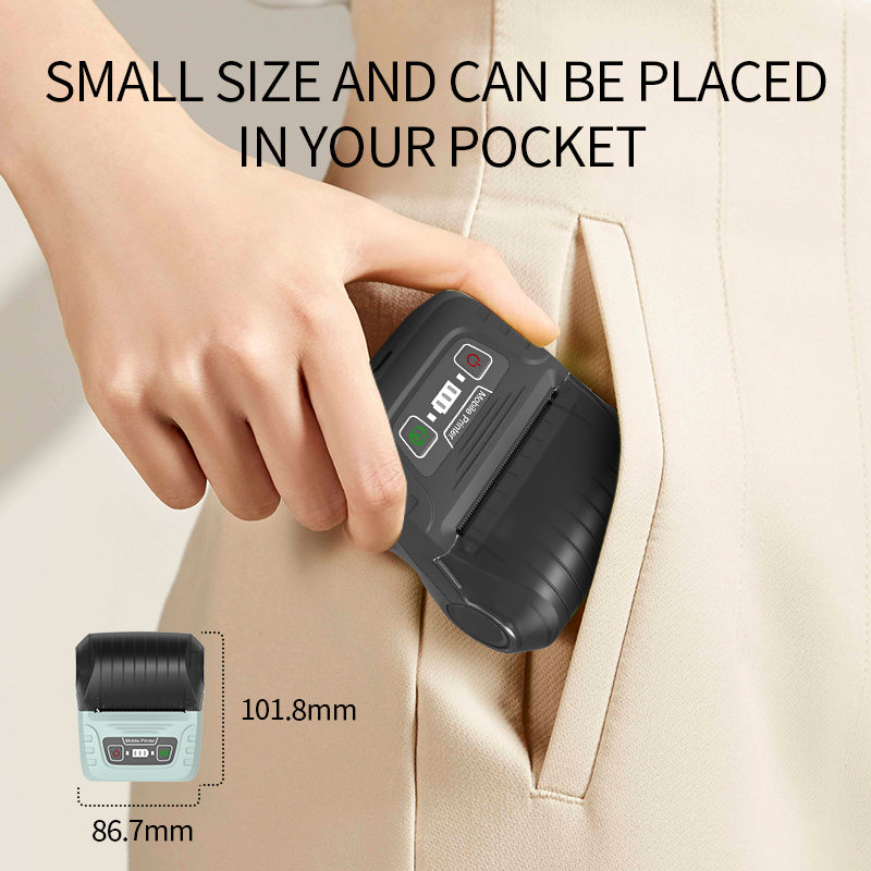 SK58 Mini Thermal Printer with 6 Rolls of Colored Round Labels(Australia Local Shippment)