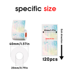 KAYSION 3 Rolls Round 50mm Thermal Label Paper For SK58/SK20/SK35/SK45/SK27