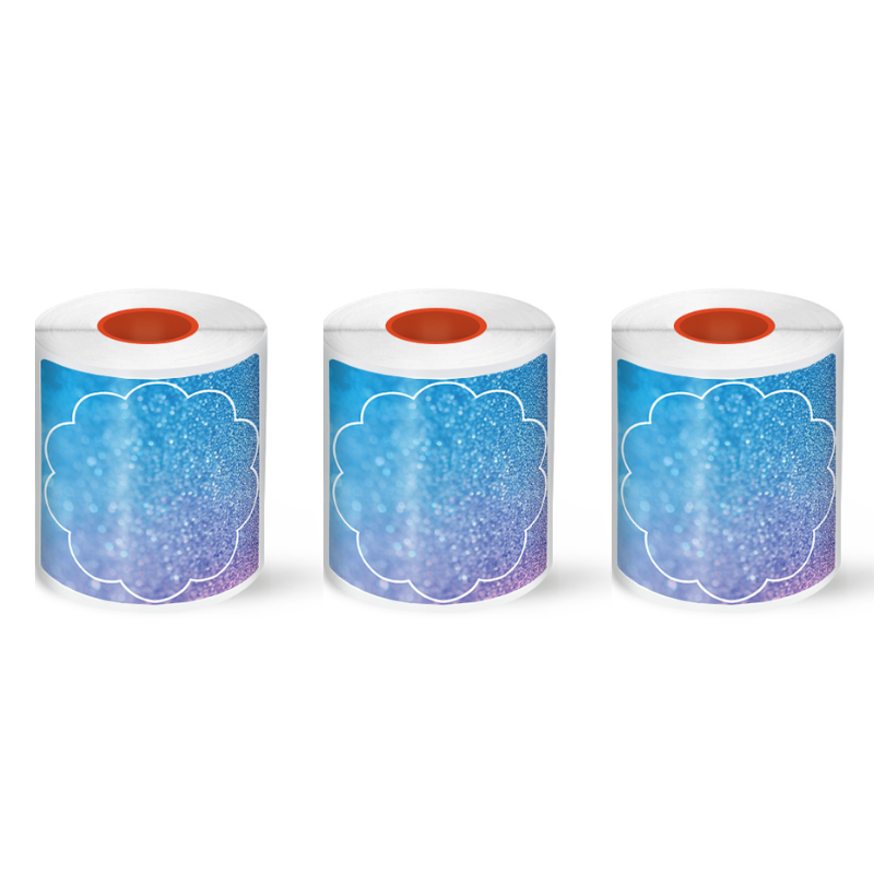 KAYSION 3 Rolls Color Flower Shape Thermal Label For SK58/SK20/SK35/SK45/SK27