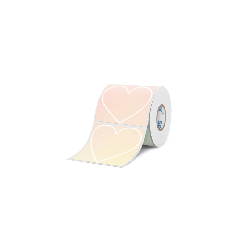 2 Types of 50mmx40mm Thermal Labels with Hearts, Stars For SK58/SK20/SK35/SK45/SK27