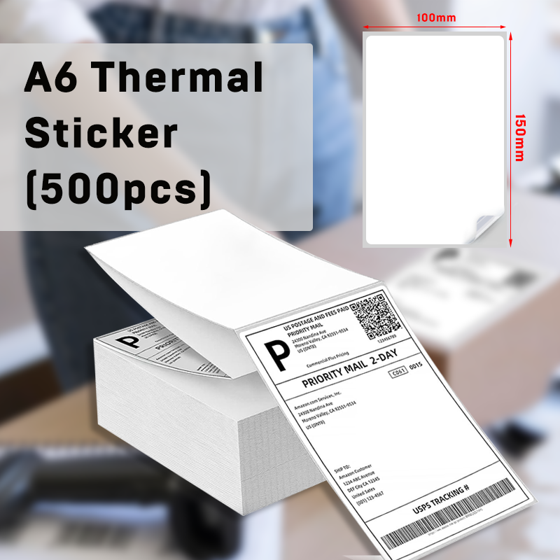 4x6" Thermal Label Stickers for Logistics Shipping