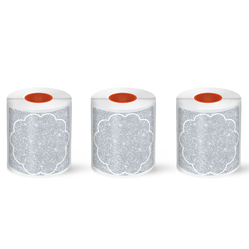 KAYSION 3 Rolls Color Flower Shape Thermal Label For SK58/SK20/SK35/SK45/SK27