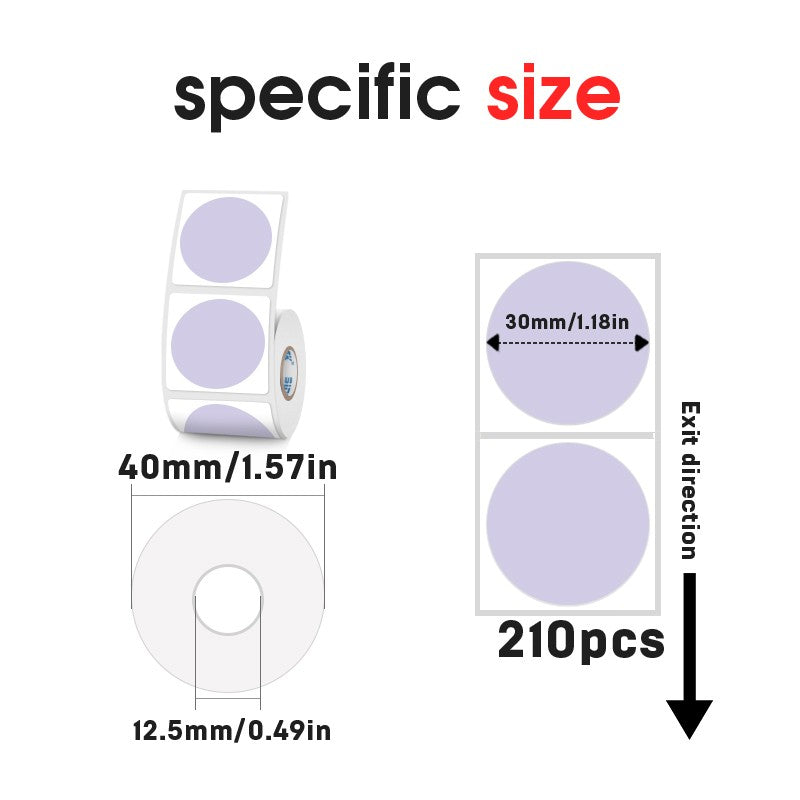 10-Roll Set of Colored Round Thermal Label(UK Local Shippment)