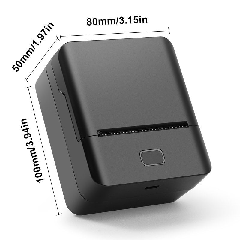 SK20 Mini Thermal Printer with 3 Rolls of Labels (1x White + 1x Holographic + 1x Transparent) and  Dust Bag（Malaysia Local Shippment）