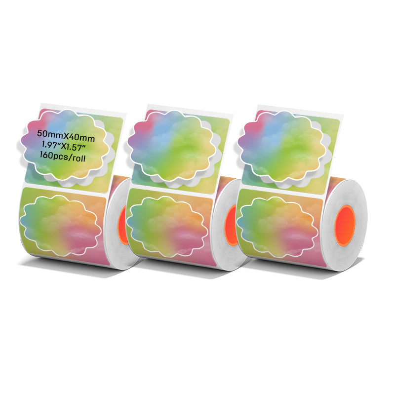 4 types of flower-shaped thermal labels For SK58/SK20/SK35/SK45/SK27