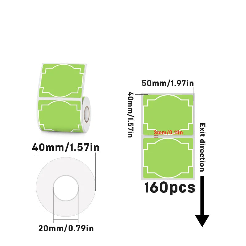 Thermal labels 50mmX40mm-for SK58/SK20/SK25/SK35/SK45/SK27