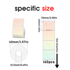 2 Types of 50mmx40mm Thermal Labels with Hearts, Stars For SK58/SK20/SK35/SK45/SK27