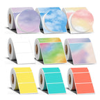 9 rolls of colored thermal label paper compatible with SK58, SK20, SK45, SK35 label manufacturers (NZ Local Shipment)