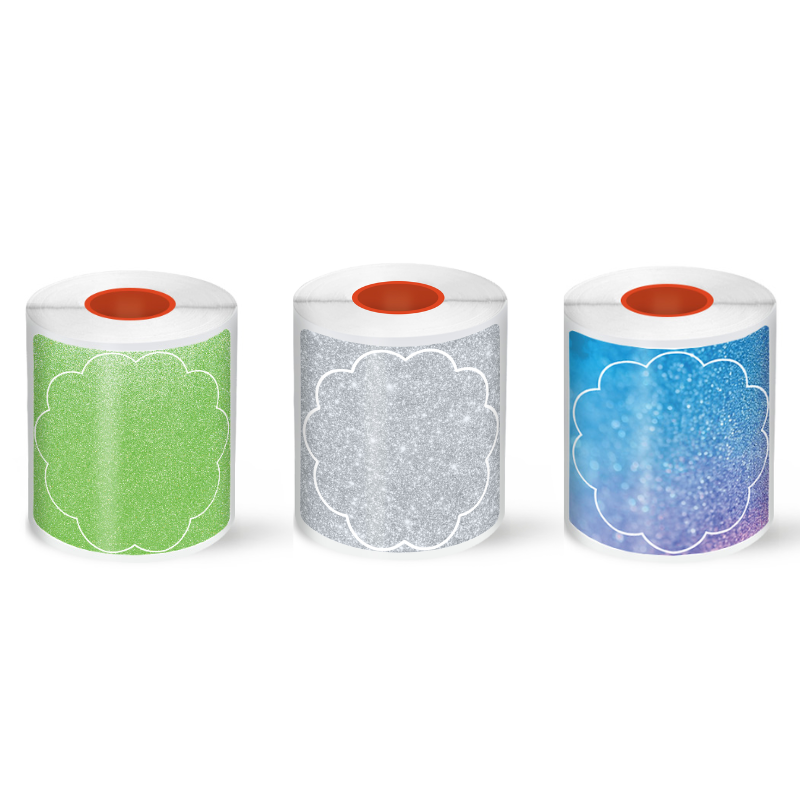 KAYSION 3 Rolls Color Flower Shape Thermal Label For SK58/SK20/SK35/SK45/SK27