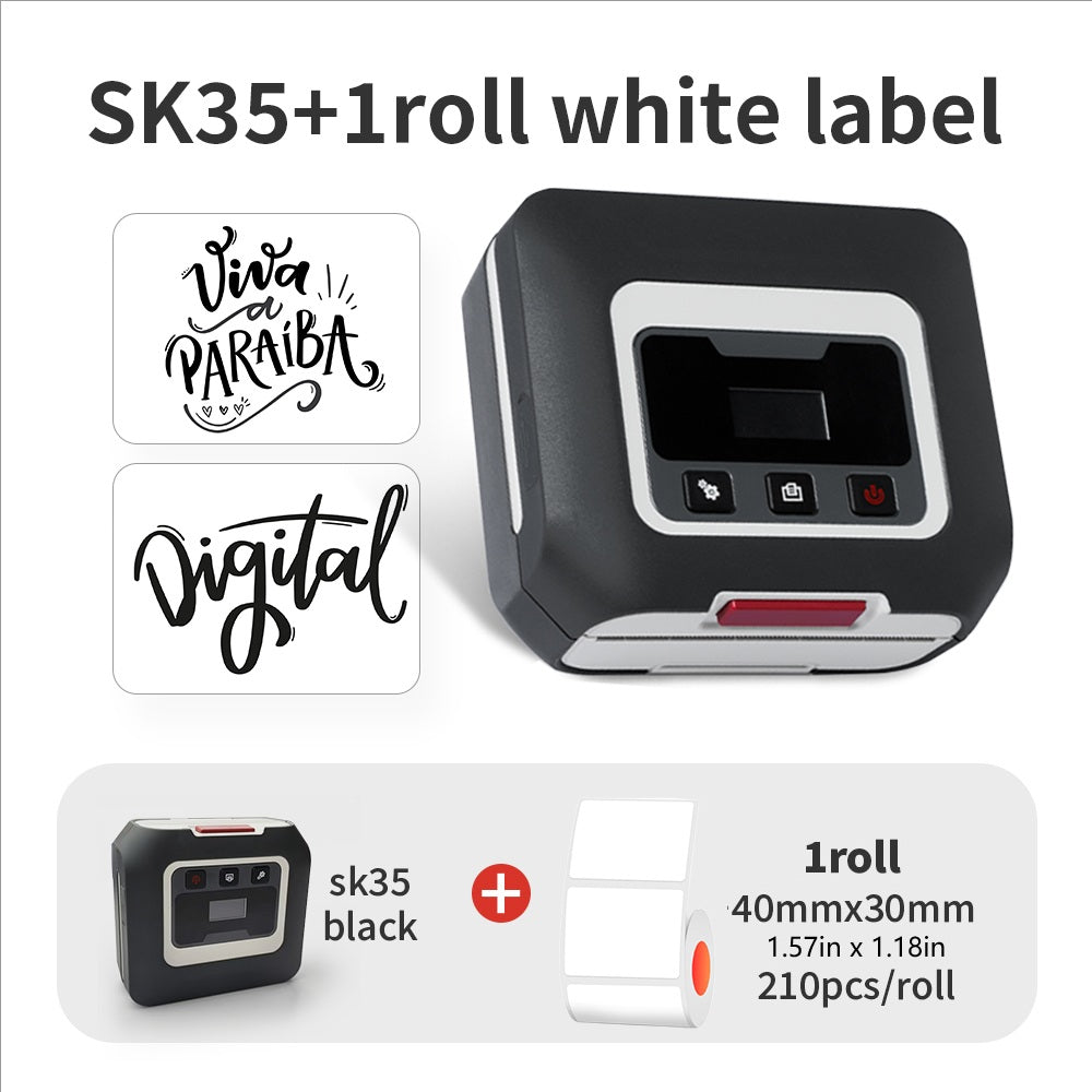 SK30 Portable Thermal Printer with 1 Roll of White Labels(US Local Shippment)