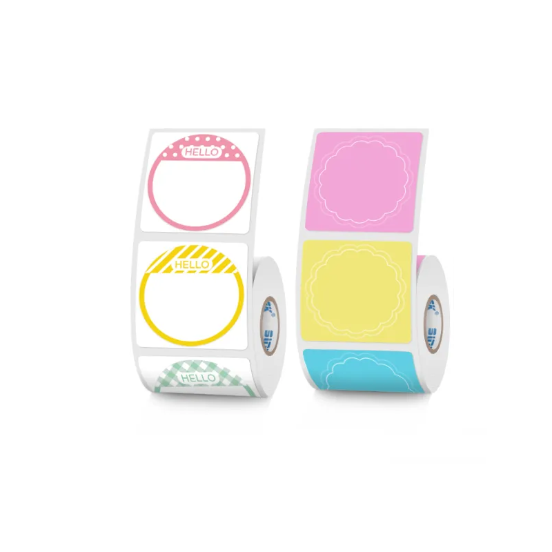 2 Types Round 30mm Thermal Label 3 Rolls Set For SK58/SK20/SK35/SK45/SK27