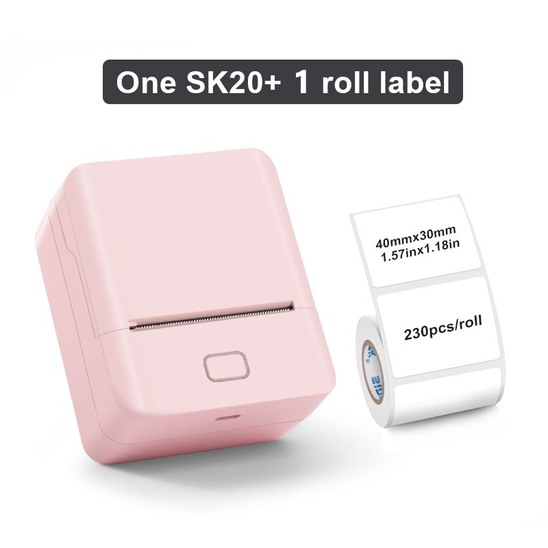 SK20 Portable Thermal Printer with 1 Roll of White Label（NZ Local Shippment）