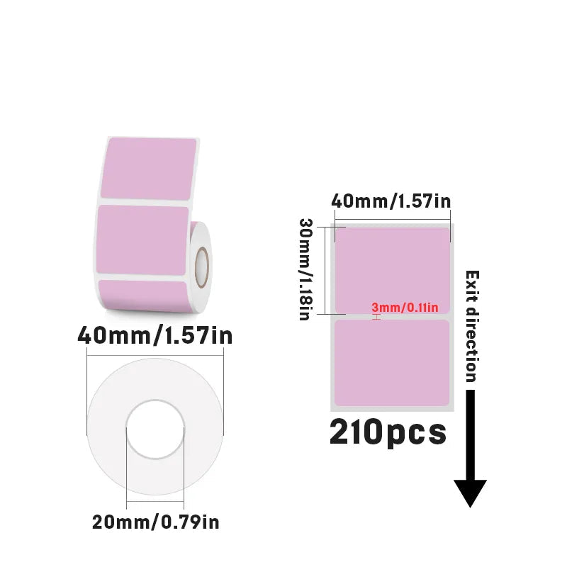 Thermal labels 40mmX30mm 4-color inside For SK58/SK20/SK35/SK45/SK27